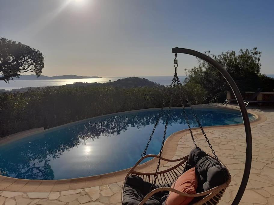 4-Star Private Villa With Heated Pool And Panoramic Sea View At Gulf De Saint Tropez Cavalaire-sur-Mer Exteriér fotografie