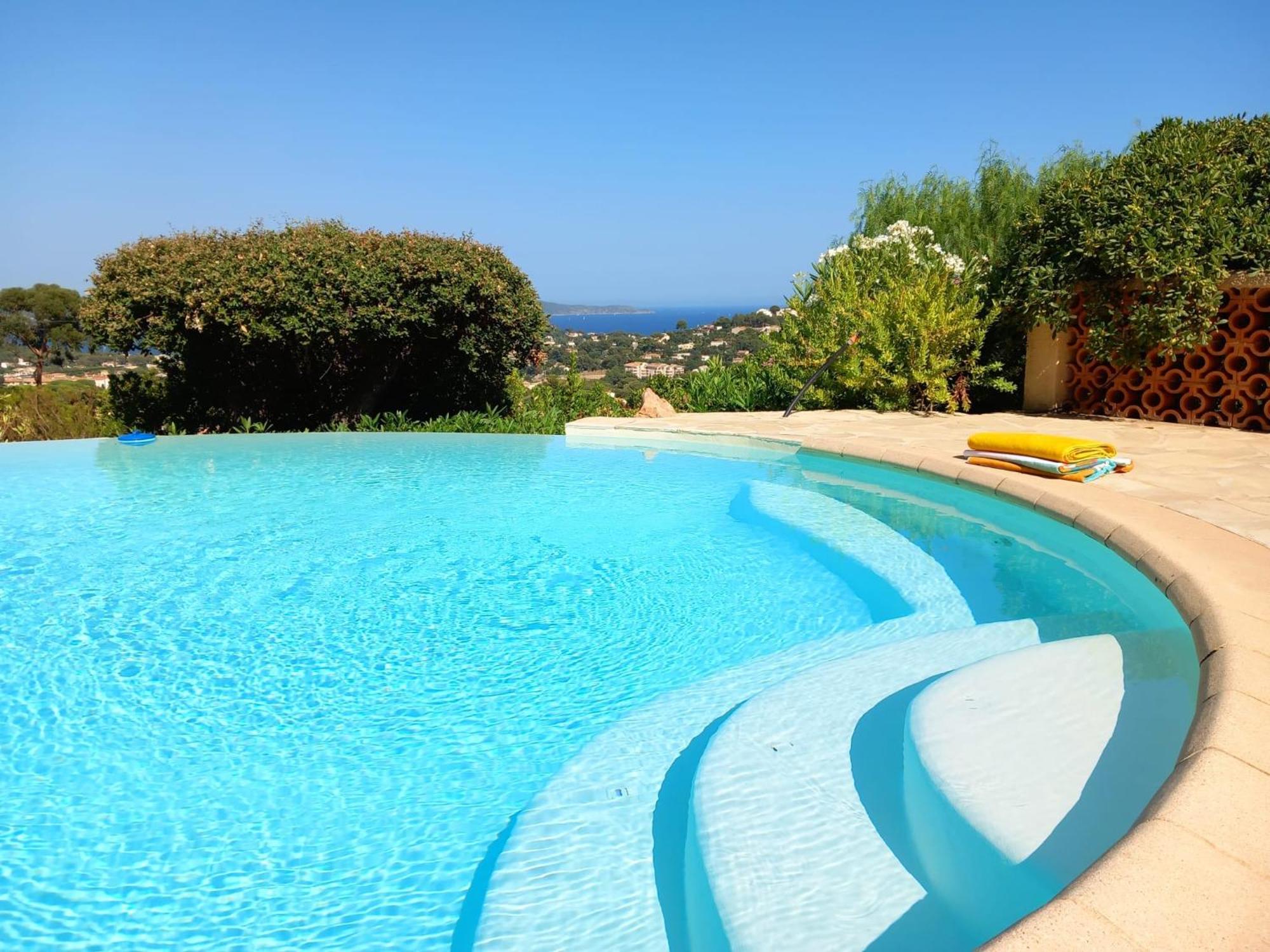 4-Star Private Villa With Heated Pool And Panoramic Sea View At Gulf De Saint Tropez Cavalaire-sur-Mer Exteriér fotografie